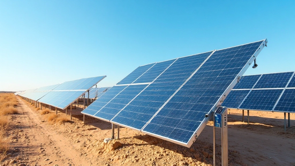 Солнечная панель с отражением неба и облаков в Казахстане