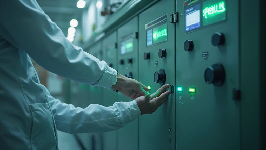 Солнечные панели установленные на крыше производственного здания с голубым небом